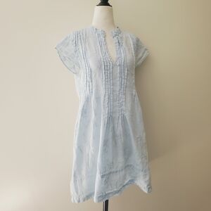 CP Shades Regina Linen Embroidered Tunic Dress